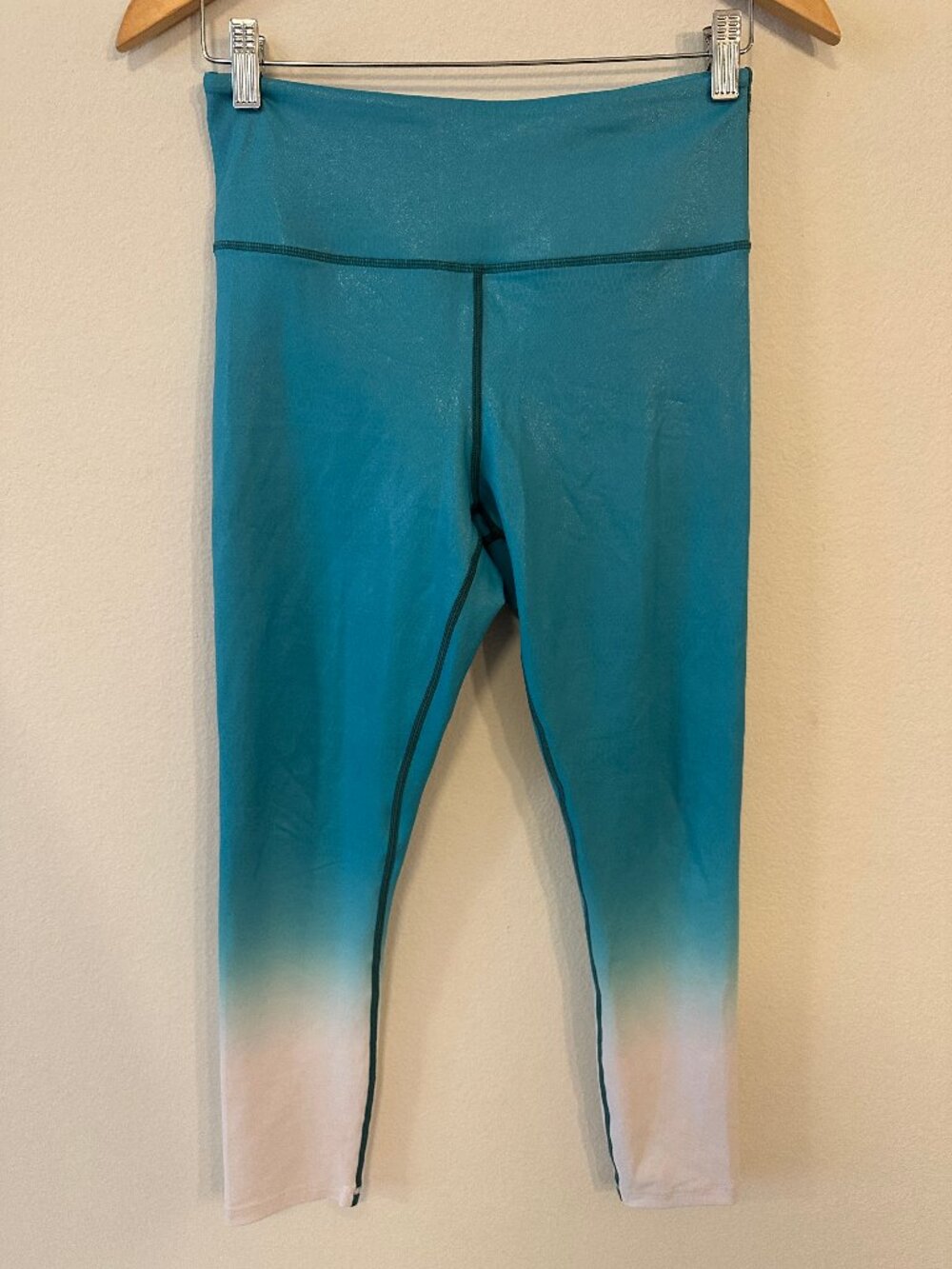 ZYIA Active Blue Ombre 7/8 Leggings Women's Size 6-8 High Rise Yoga